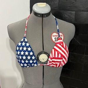 Victoria’s Secret red white and blue bikini top